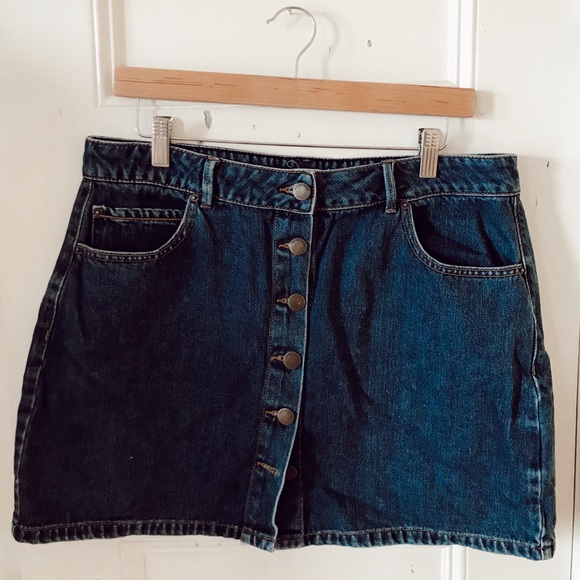 Garage Medium wash Jean Skirt - Picture 1 of 2